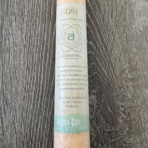 Heart Chakra Candle & Lava Stone Holder | 8 Inch Love Pillar w/ Essential Oils - Picture 4 of 10